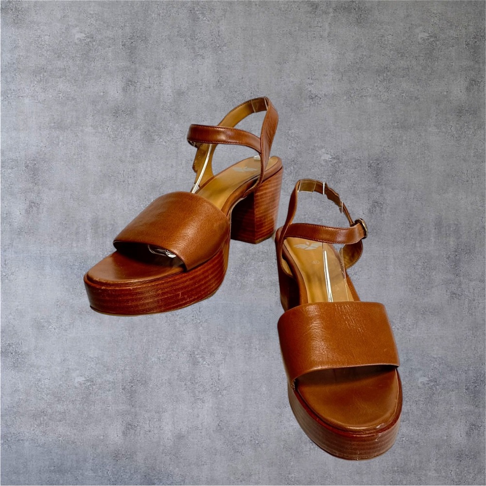 Fortress of Inca Hannah Platform Sandals Women 40 Brown Block Heel